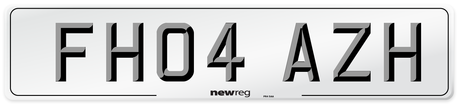 FH04 AZH Number Plate from New Reg